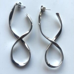 Silver Twist Earrings